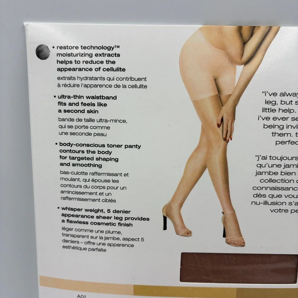 Donna Karan Lot of 2 Hosiery‎ The Nudes Whisper Weight Mini Toner Tall Tone 5